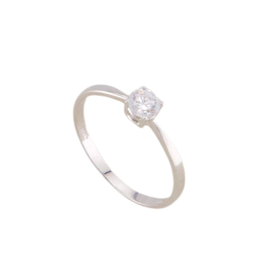 White Gold Solitaire Ring