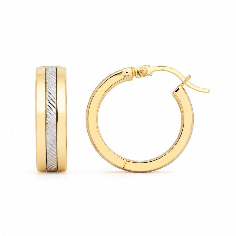 Bicolor Hoops Earrings