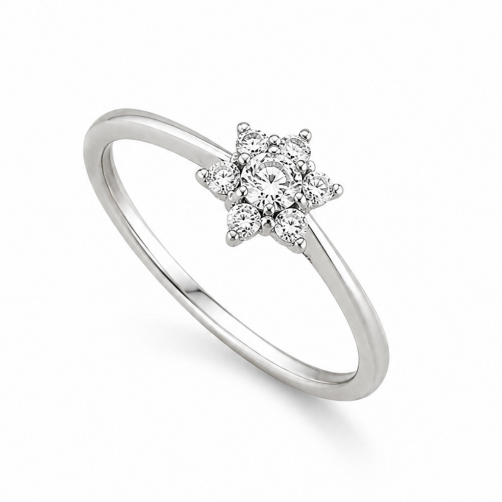 Diamond Flower Ring