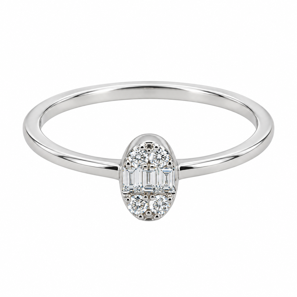 Diamond Oval Ring