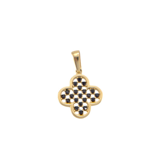 Black Zirconia Trevol Pendant