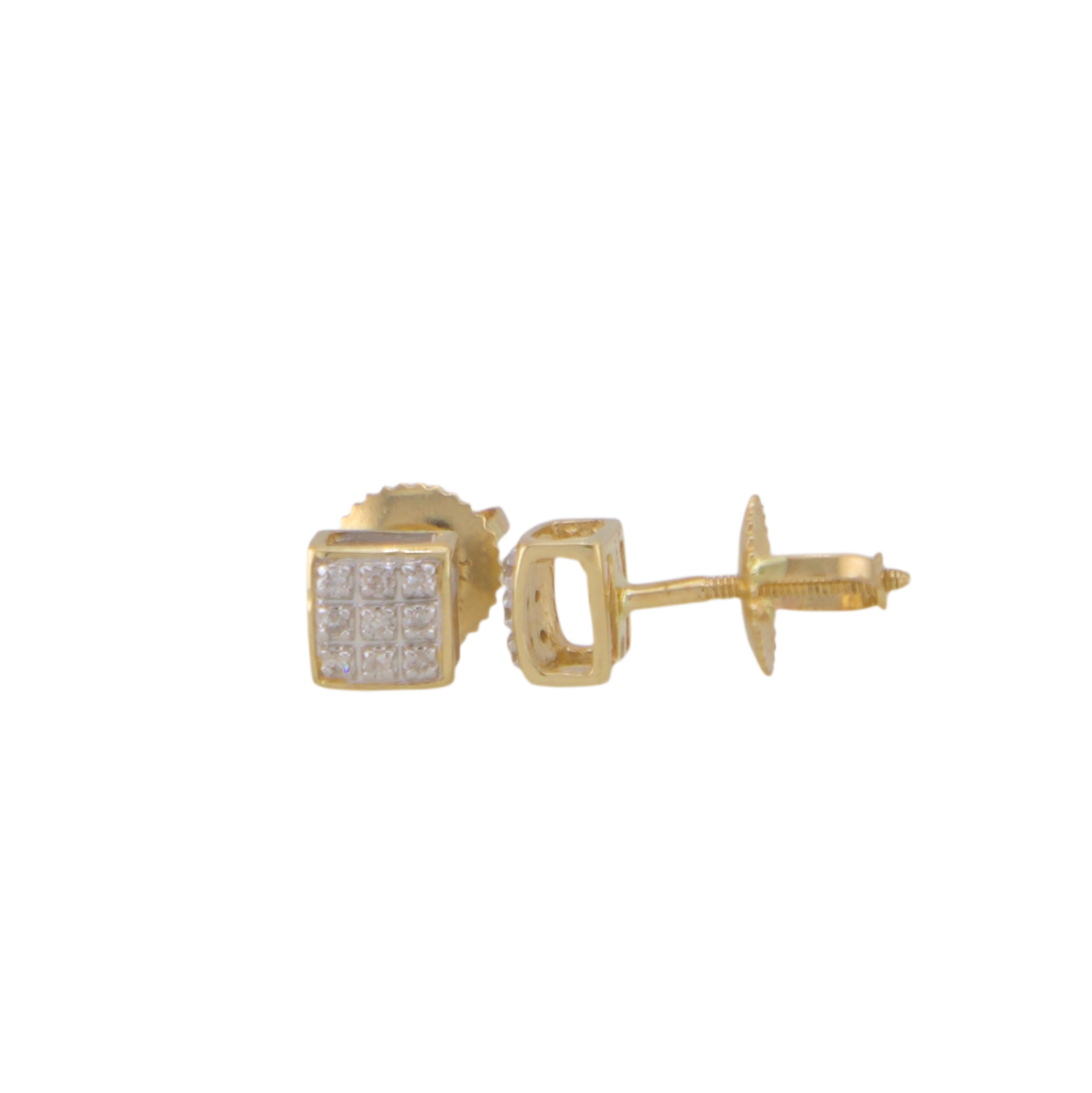 Square Diamond Stud