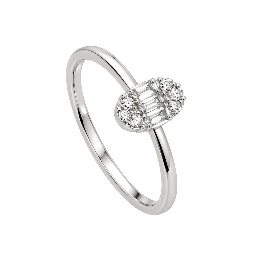 Diamond Oval Ring