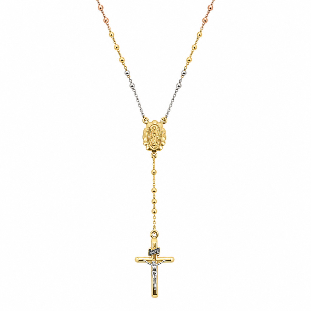 Three Colors Rosary Chain 18K