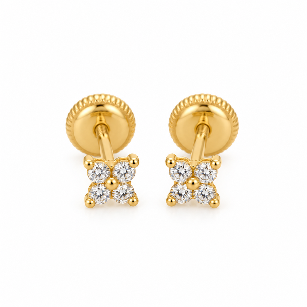 Diamond Star Studs 18K