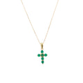Emerald & Cross Necklace