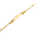 Bismark Link Bracelet 18K Italian Gold Size 8in x 4.5mm Weight 6.1G