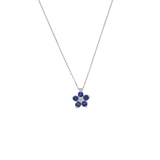 Sapphire Diamond Necklace
