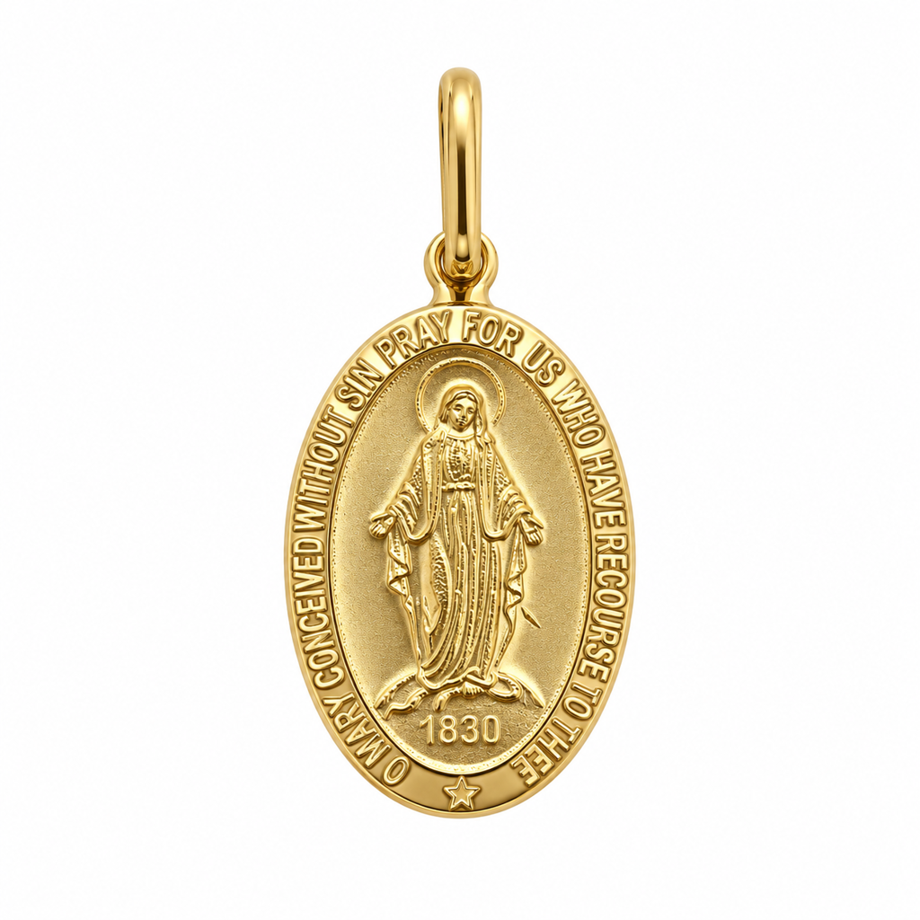 Milagrosa Virgin Pendant 18K