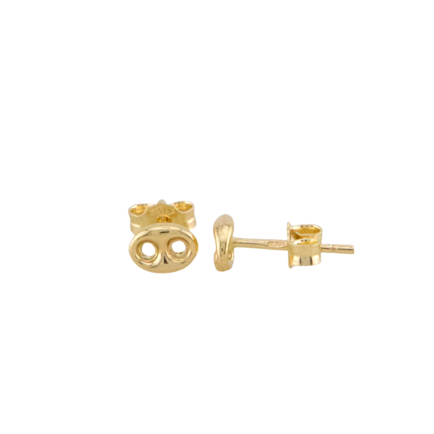 Mariner Puff Stud 18K Italian Gold Size 64mm x 4.7mm Weight 1G