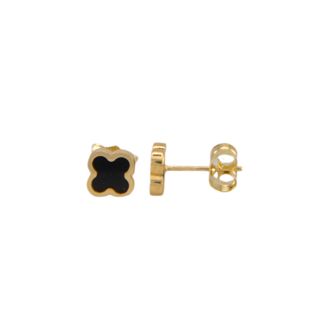 Black Trevol Stud Women’s Earrings