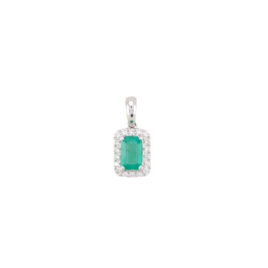 Emerald Diamond Pendant