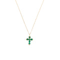 Emerald Cross Necklace