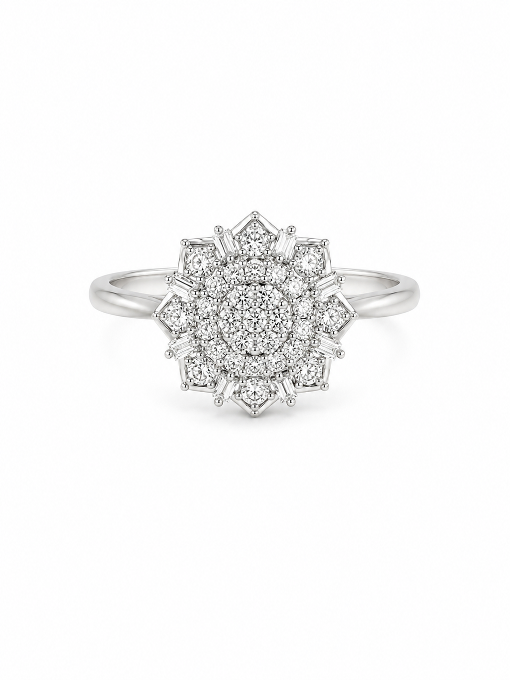 Double Halo Diamond Ring