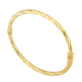 Twisted Bangle 18K Italian Gold Size 58mm x 70mm Weight 6.2G