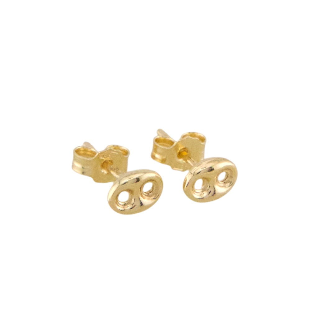 Mariner Puff Stud 18K Italian Gold Size 64mm x 4.7mm Weight 1G