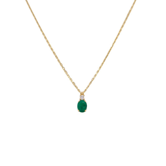 Diamond Emerald Necklace