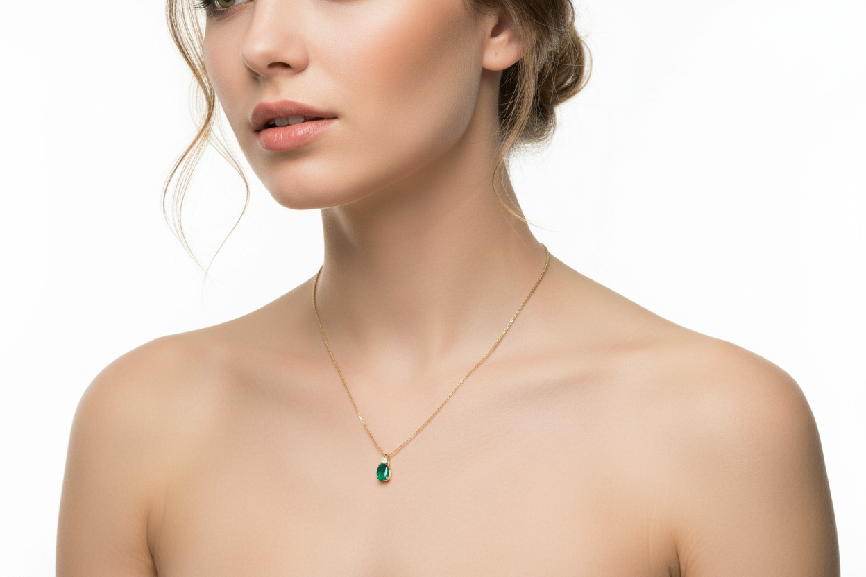 Diamond Emerald Necklace