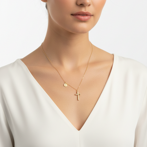 Cross & Angel Necklace