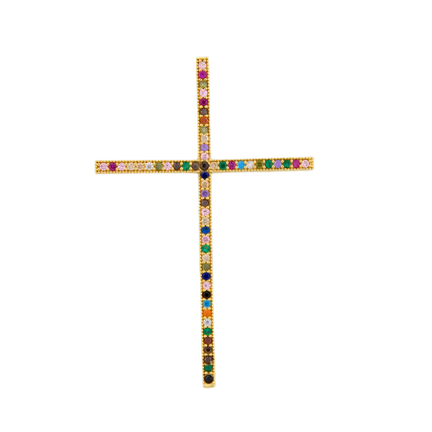 Multicolor Cross Pendant