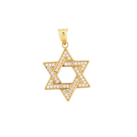 Zirconia David Star Pendant