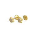 Flower Zirconia Stud Earrings