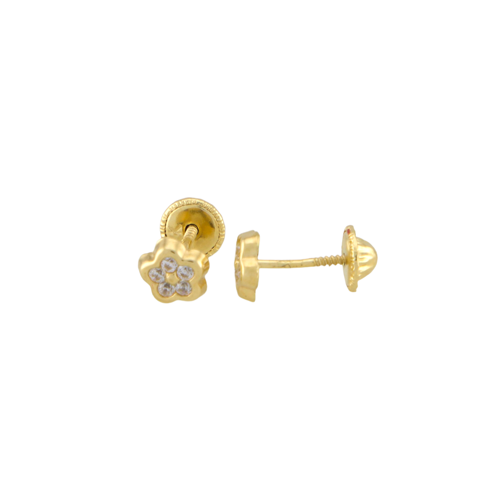 Flower Zirconia Stud Earrings