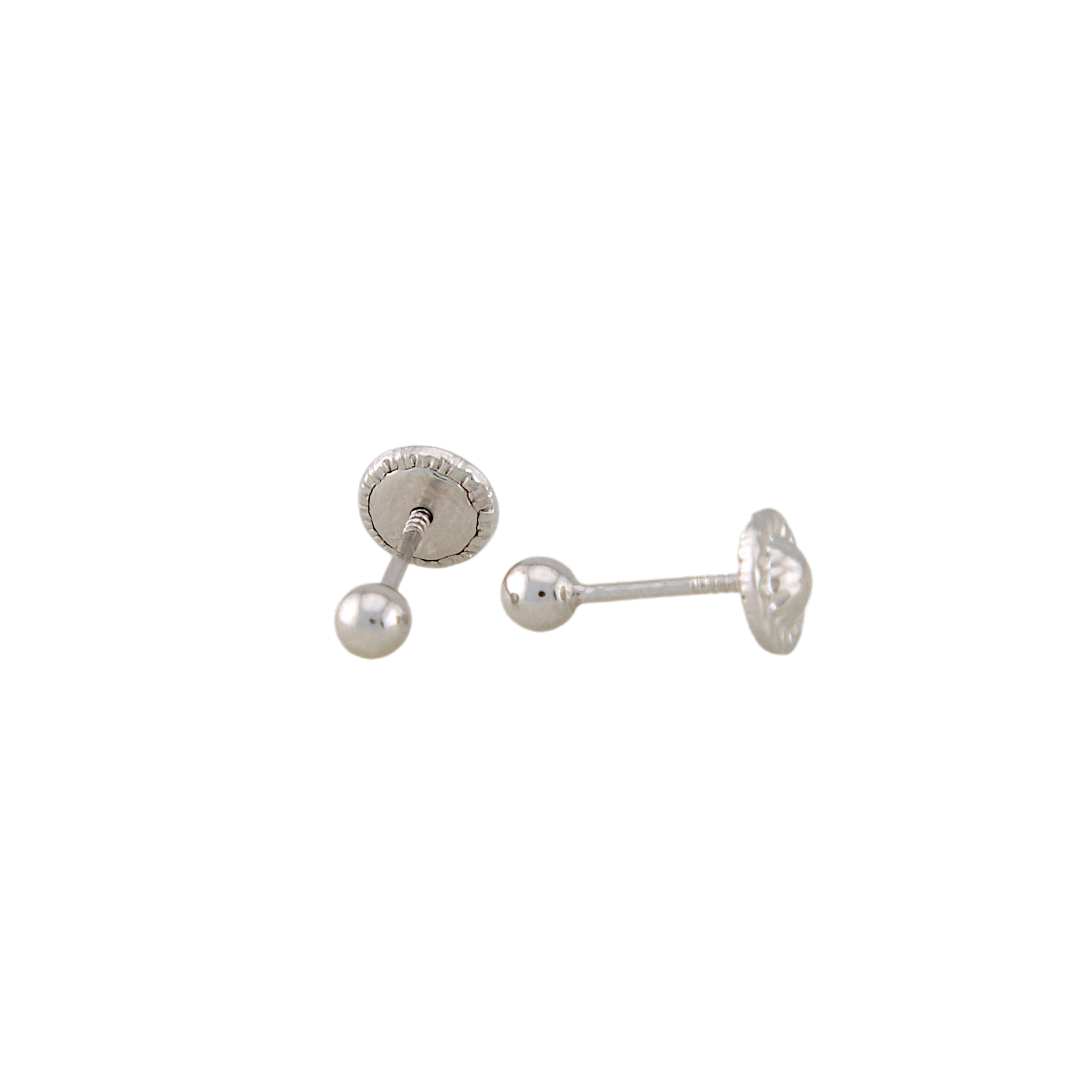 White Gold Points Earrings