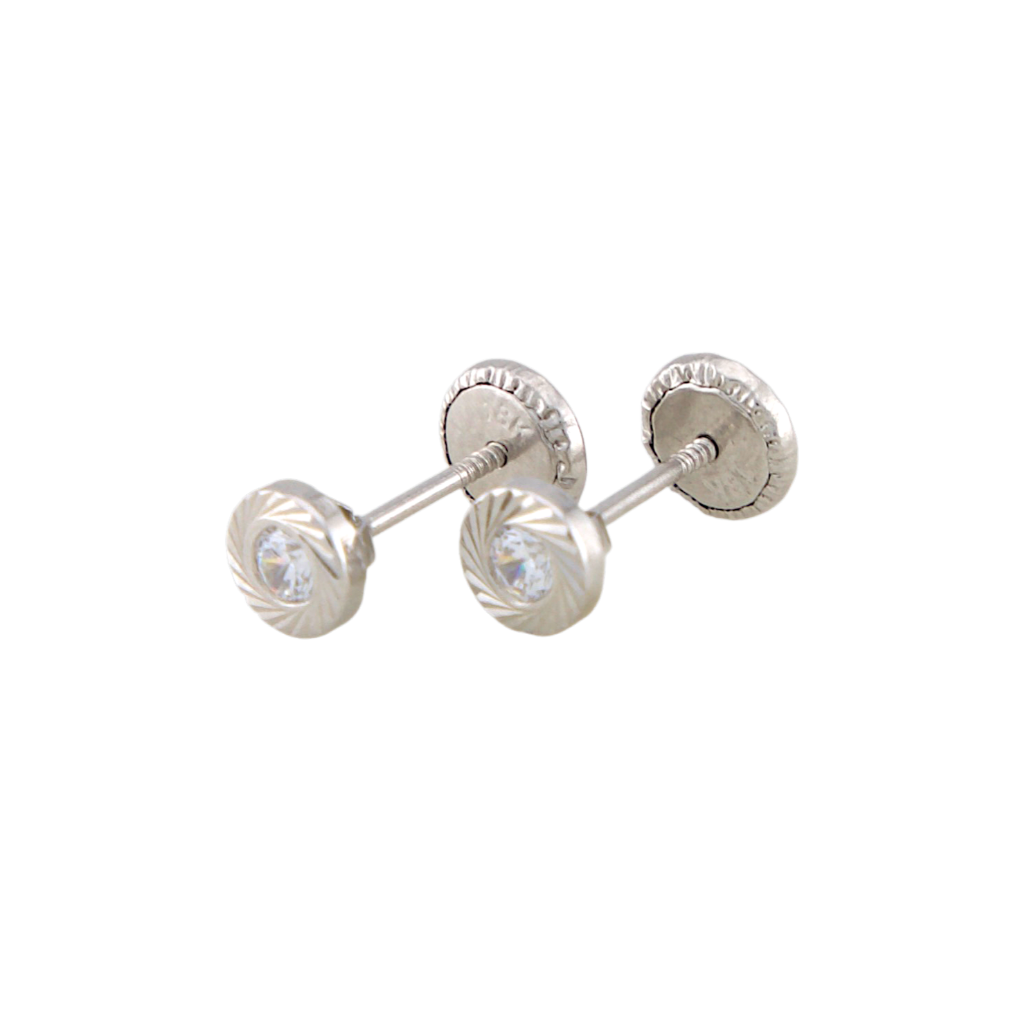 White Gold Points Of Light Earrings