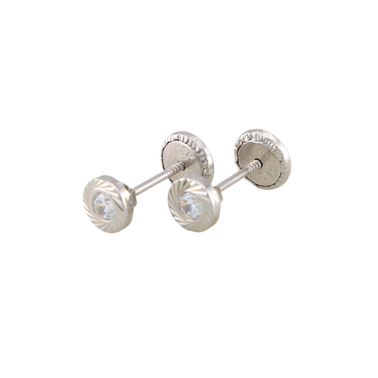 White Gold Points Of Light Earrings