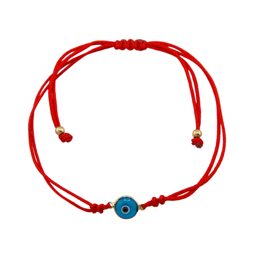 Blue Turkish Eye Red String  Bracelet