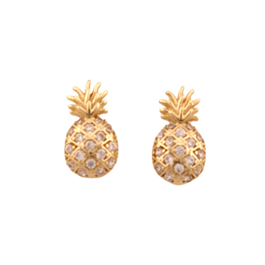 Pineapple Figure Stud Earrings