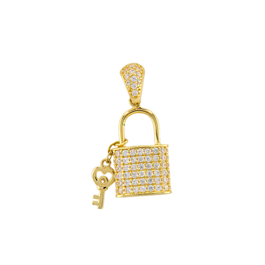 Zirconia Padlock Pendant