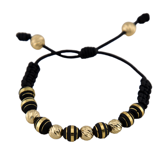 Black Cord Balls Bracelet