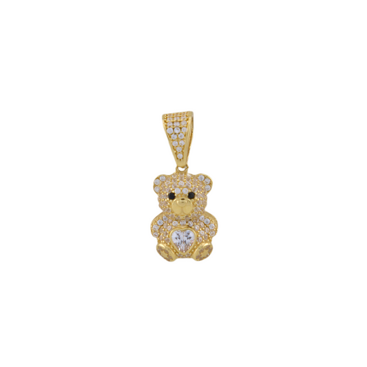 Bear With Zirconia  Pendant