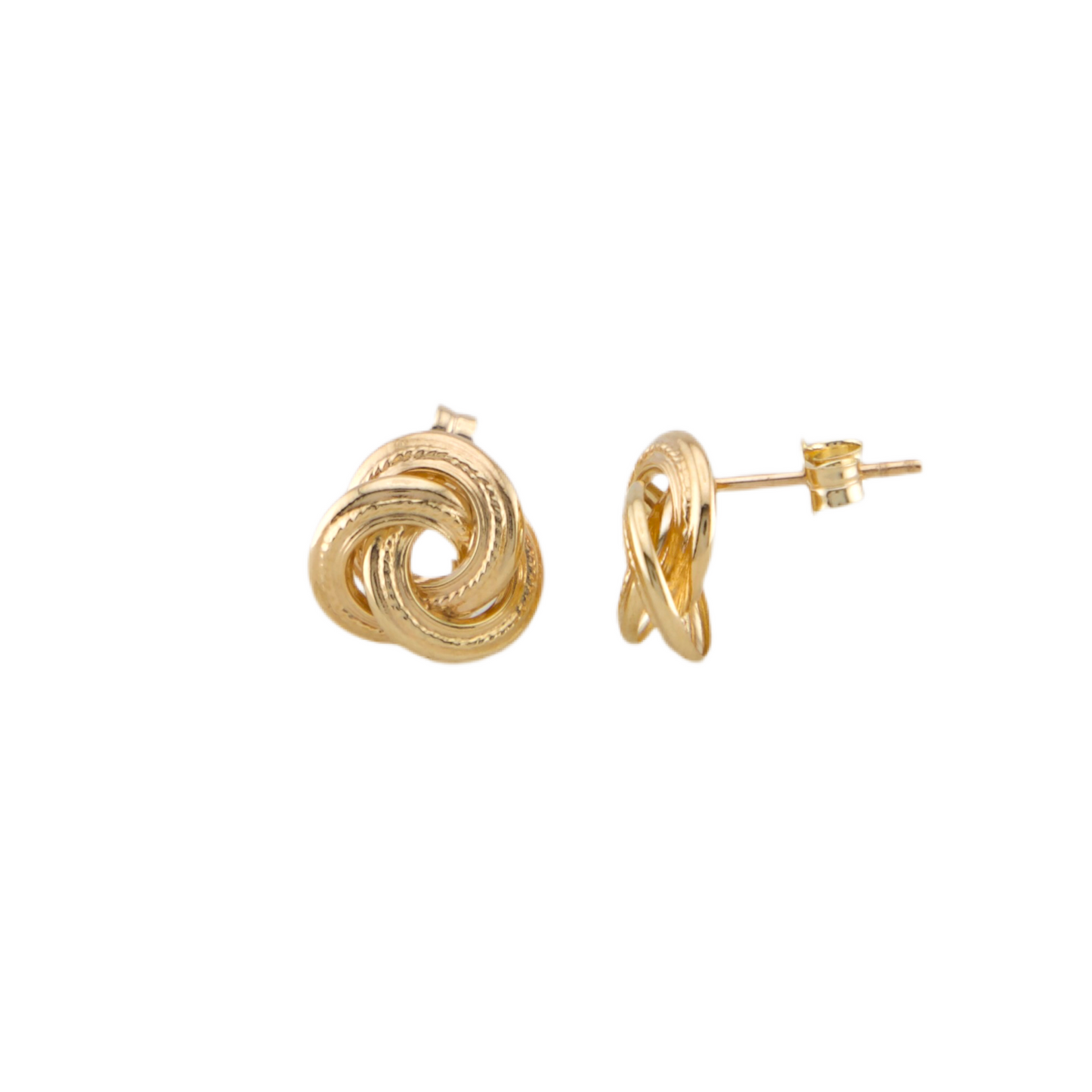 Gold Knot Stud Earrings