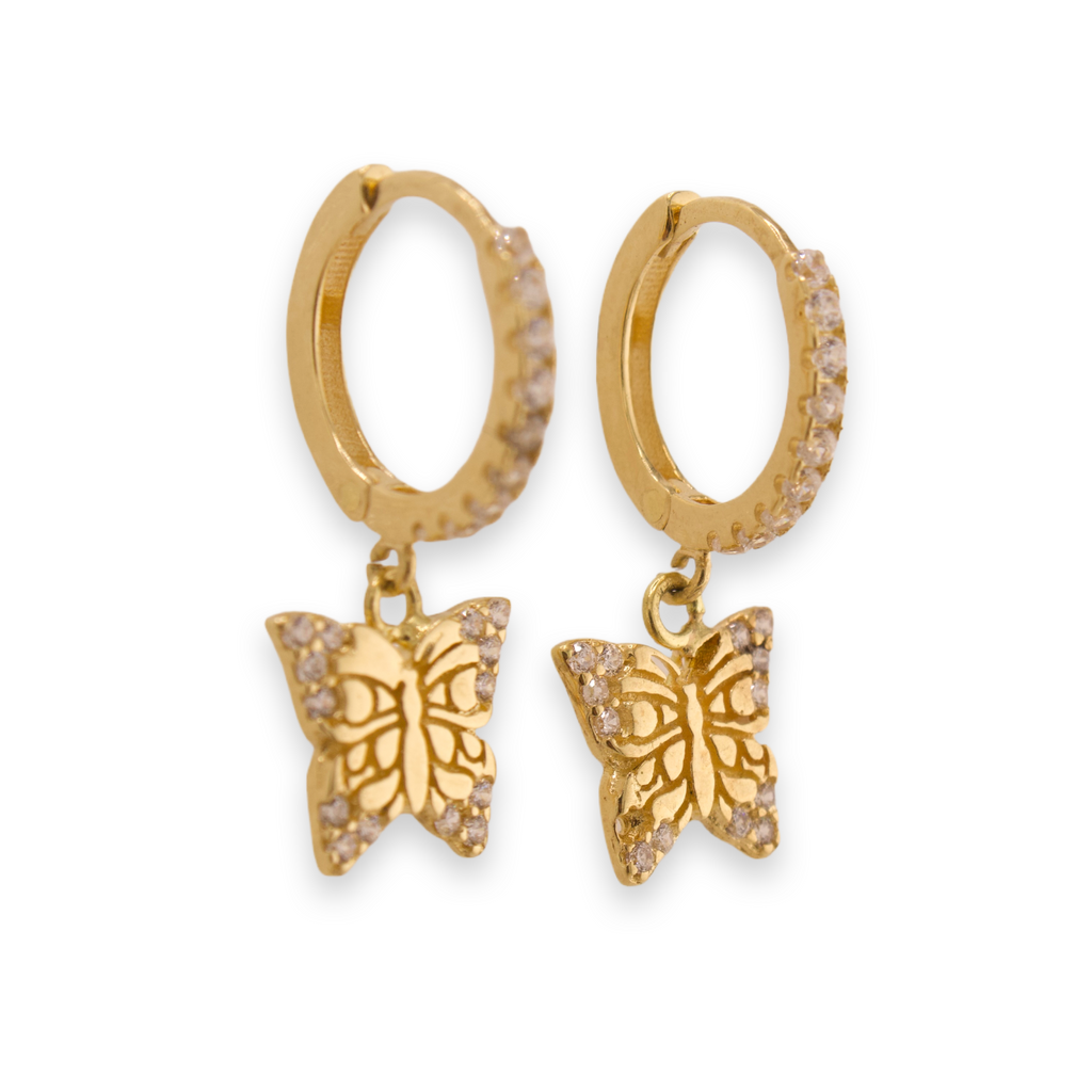 Butterfly Hoops Earrings