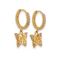 Butterfly Hoops Earrings