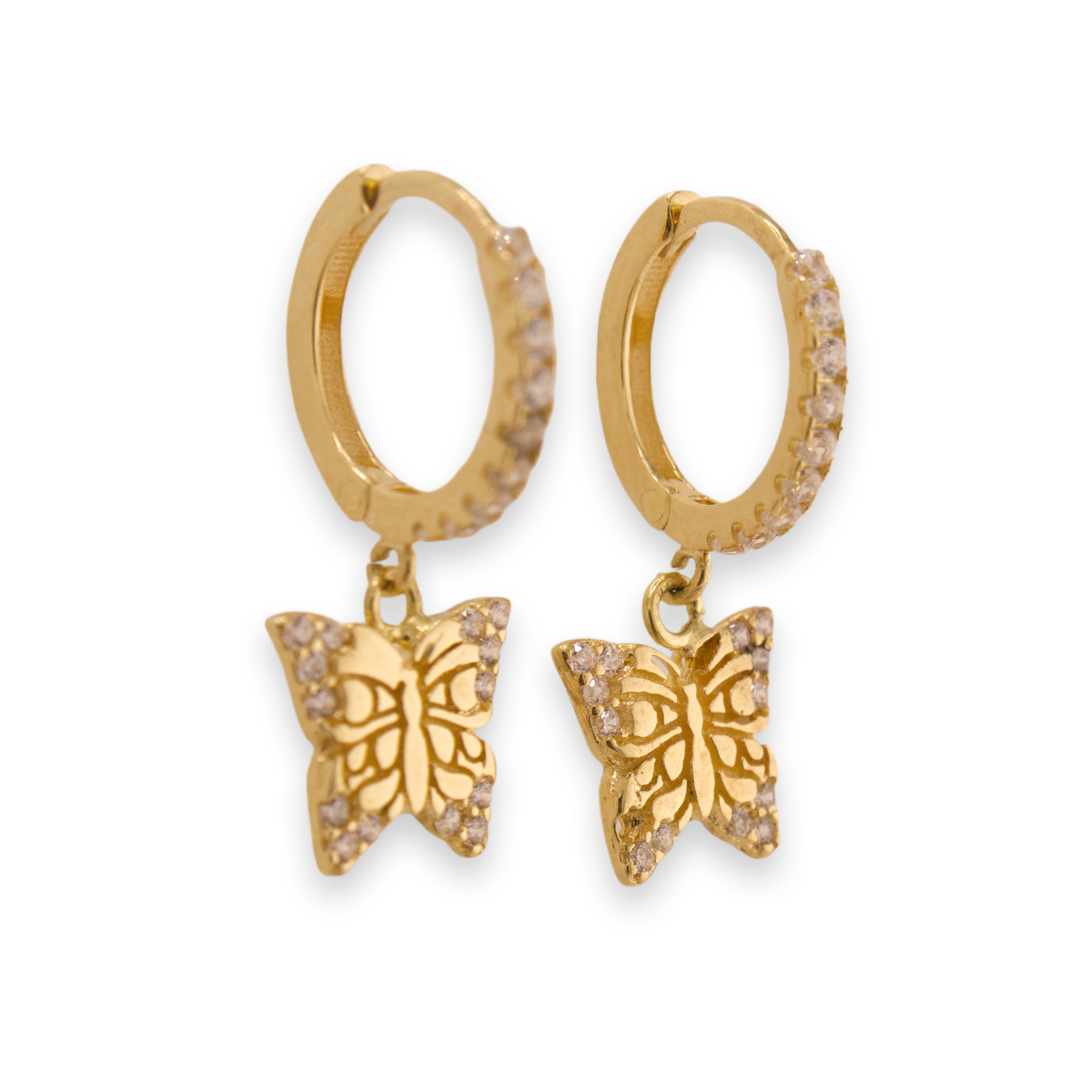 Butterfly Hoops Earrings