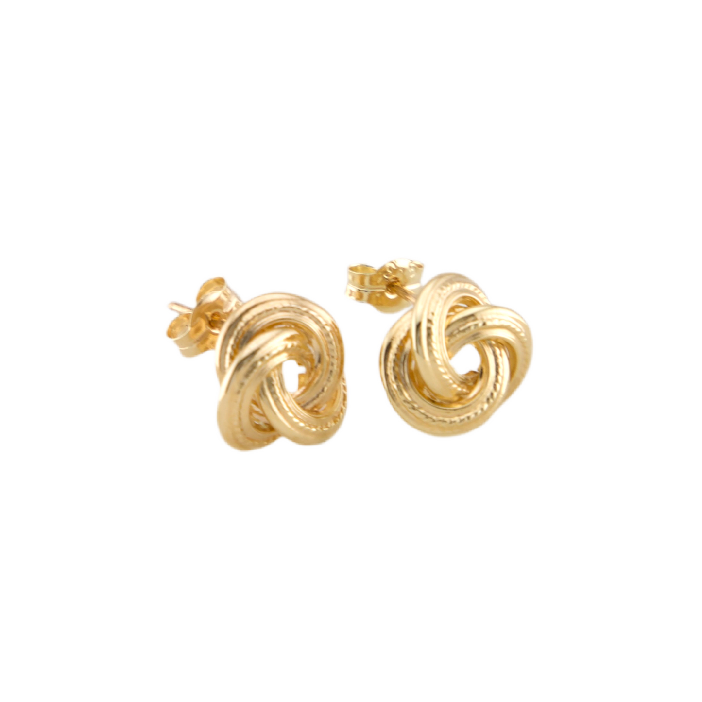 Gold Knot Stud Earrings