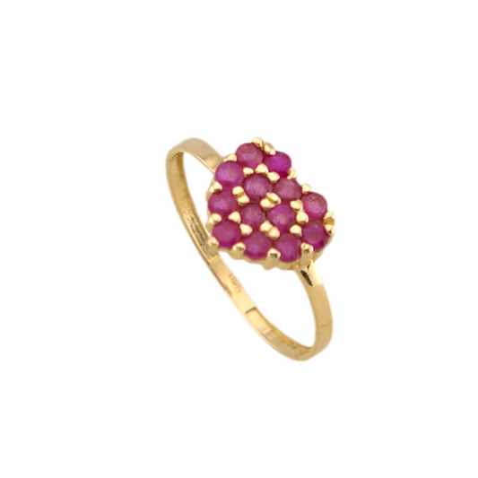 Heart Genuine Ruby Ring