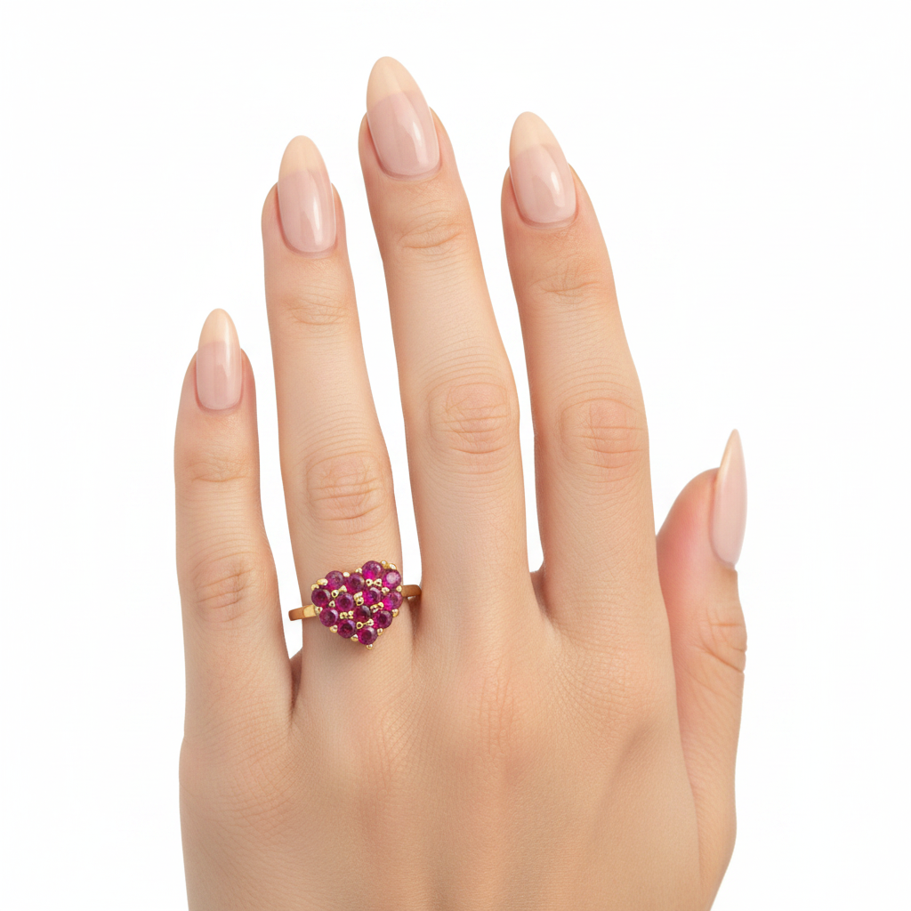 Heart Genuine Ruby Ring
