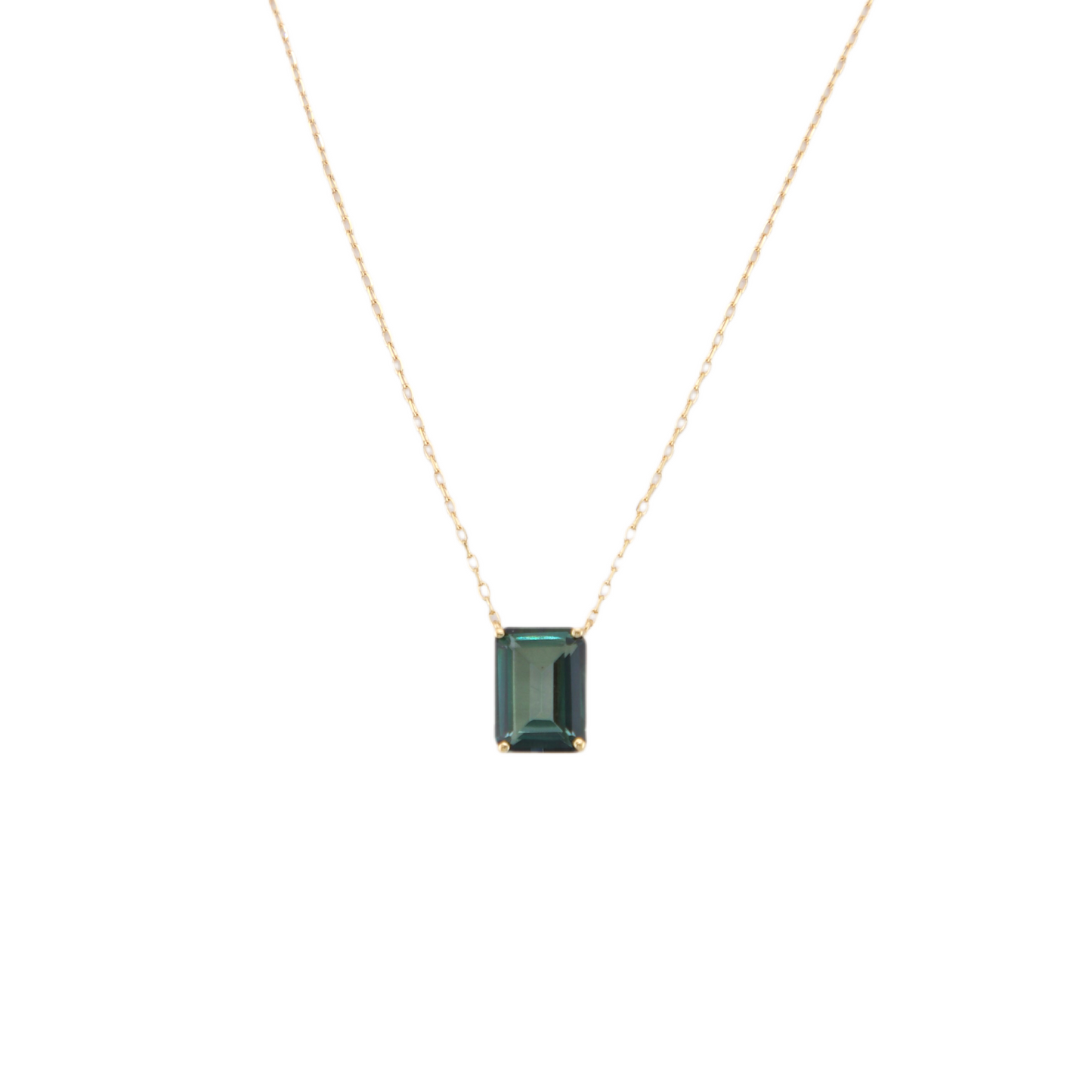 Semi Topaz Green Necklace