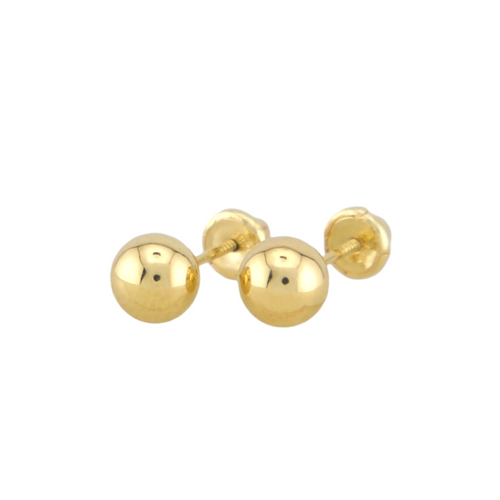 Ball Of Gold Stud Earrings