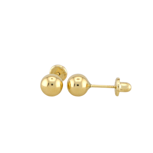 Ball Of Gold Stud Earrings