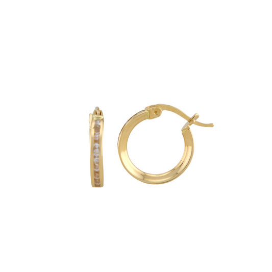 Zirconia Hoops Earrings