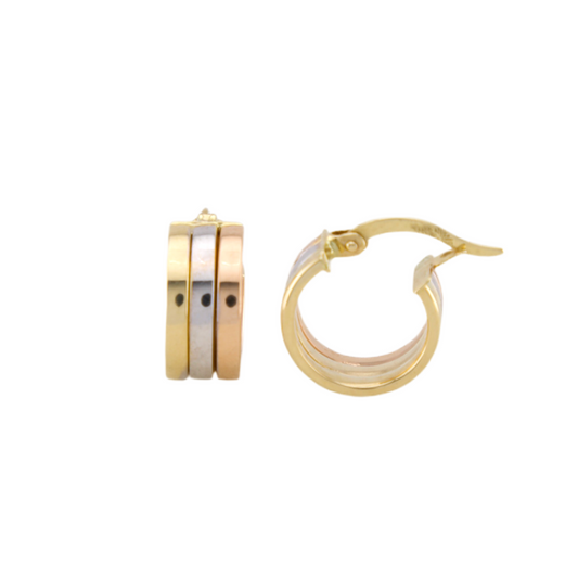 Three Colors Hoops Earrings