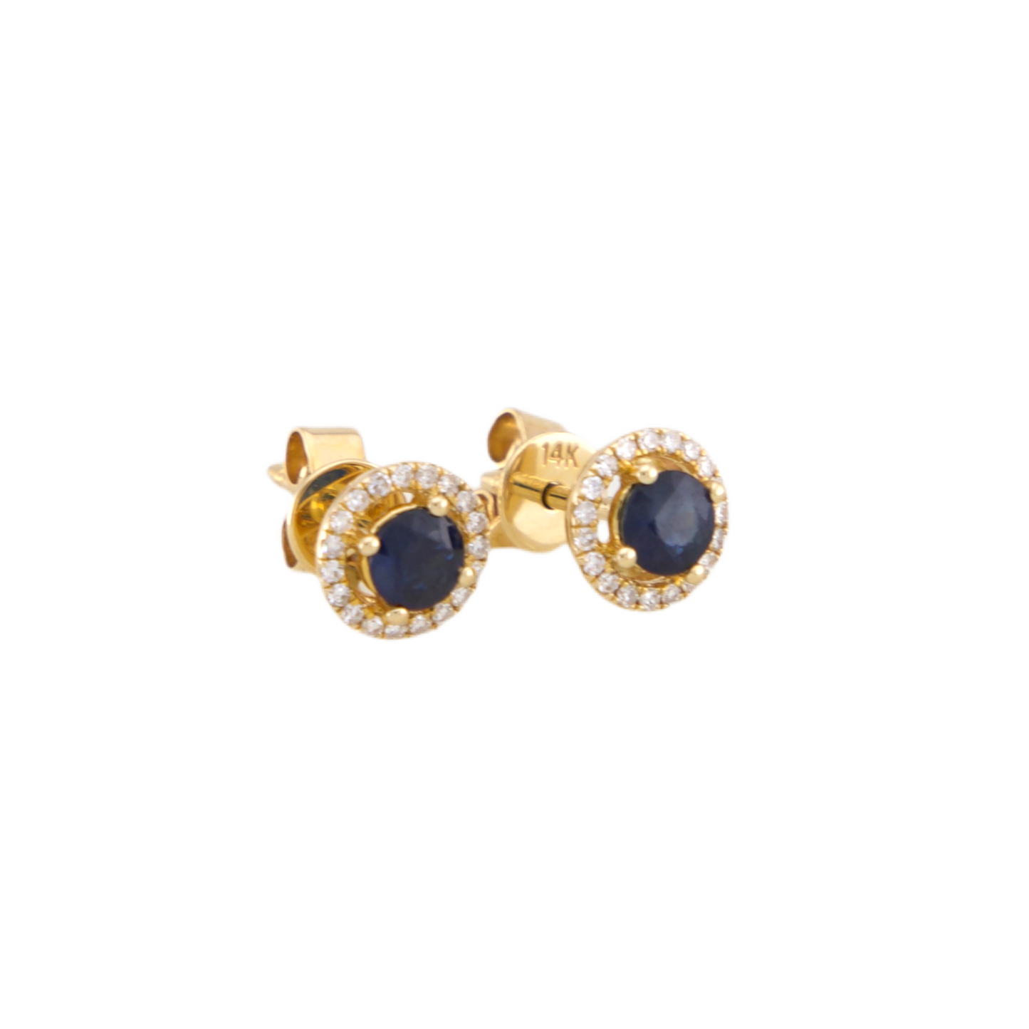 Sapphire & Diamond Stud Earrings