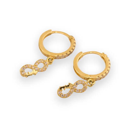 Zirconia Infinite Hoops Earrings