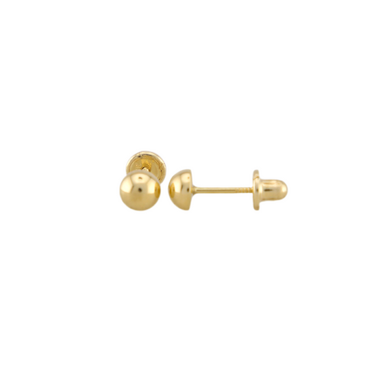 Ball Of Gold Stud Earrings